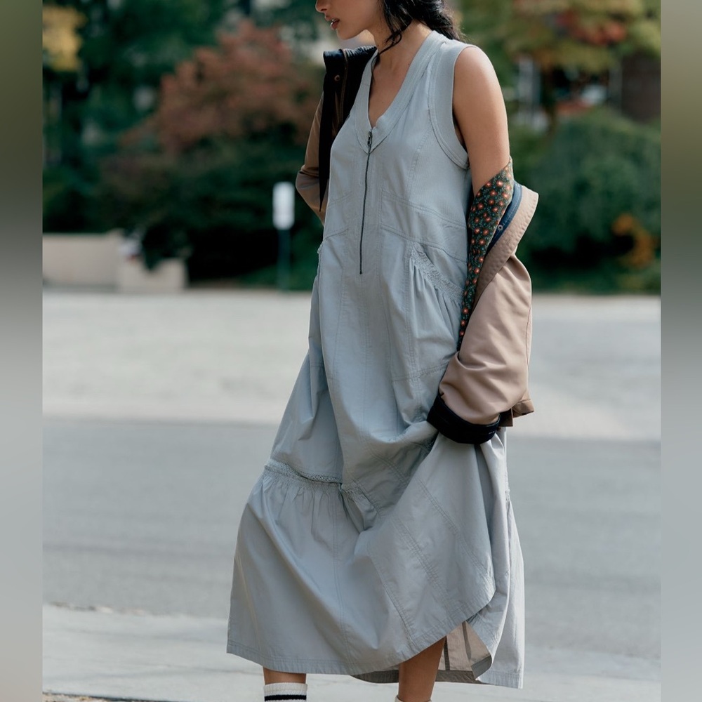 Anthropologie Sky Blue Sleeveless Midi Dress
